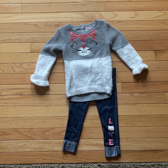 Little Girls Kitten Outfit-2T Never worn!